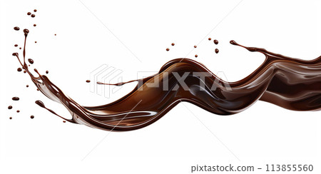 splash of chocolate. clipart of chocolate splashes, stains 113855560