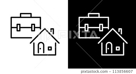 Work-life balance line icon 113856607