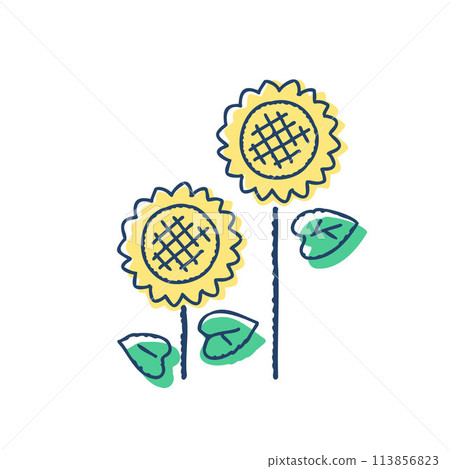 Two sunflowers 113856823