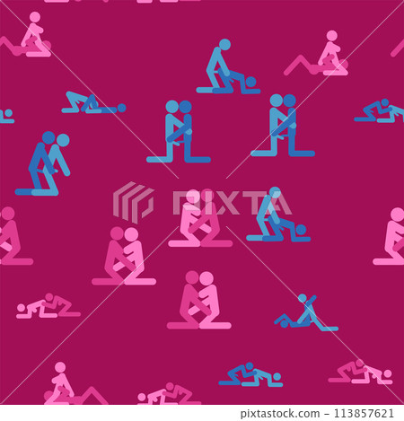 Kama Sutra, seamless pattern, design, poster, fabric. Kamasutra, sketchy poses for making love. Set. Kama Sutra, seamless pattern, design, poster, fabric. Kamasutra, sketchy poses for making love. Set. 113857621