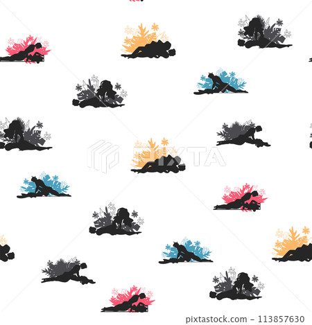 Kama Sutra, seamless pattern, design, poster, fabric. Kamasutra, sketchy poses for making love. Set. Kama Sutra, seamless pattern, design, poster, fabric. Kamasutra, sketchy poses for making love. Set. 113857630