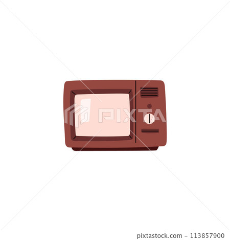 Retro TV set vector illustration Retro TV set vector illustration 113857900