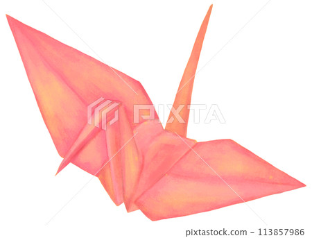 Crane origami pink Crane origami pink 113857986