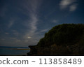 Okinawa night sea and stars 113858489
