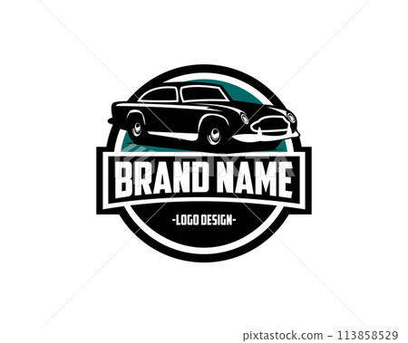 black classic 1964 aston martin db5 car vector graphic illustration on white background. black classic 1964 aston martin db5 car vector graphic illustration on white background. 113858529