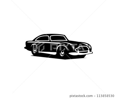 1964 aston martin db5 car vector logo. best for badges, emblems, isolated on white background 1964 aston martin db5 car vector logo. best for badges, emblems, isolated on white background 113858530