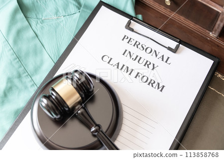 Medical Claim Form with Stethoscope on Doctor's Desk. Medical Claim Form with Stethoscope on Doctor's Desk. 113858768