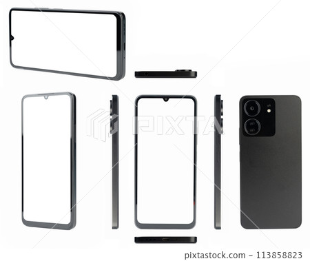 Real black modern smartphone Real black modern smartphone 113858823