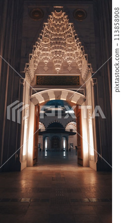 Camlica mosque in night lights 113858908