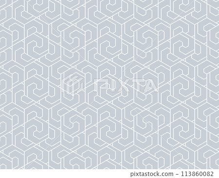 Abstract geometric pattern. A seamless vector background. White and gray ornament. Graphic modern pattern. Simple lattice graphic design 113860082