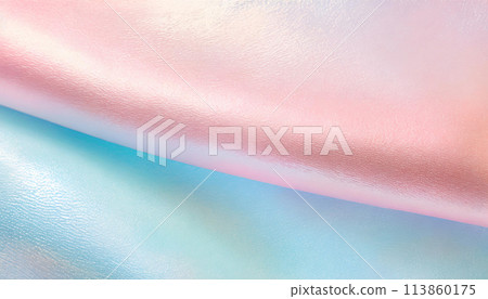 粉紅色和淺藍色皮革面料特寫（AI 生成圖像） 113860175