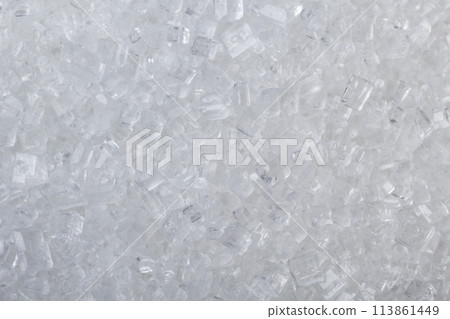 White sugar crystals texture background White sugar crystals texture background 113861449