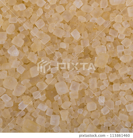 Brown sugar crystals texture background 113861460