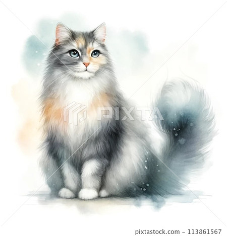 貓畫水彩 113861567