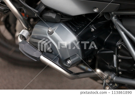 Motorcycle horizontally opposed engine image 113861890
