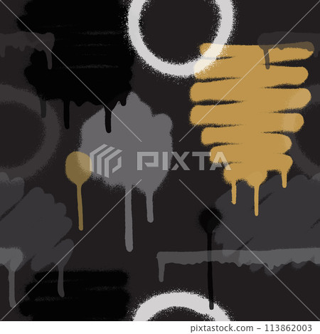 Graffiti spray paint seamless pattern. Vector illustration. Graffiti spray paint seamless pattern. Vector illustration. 113862003