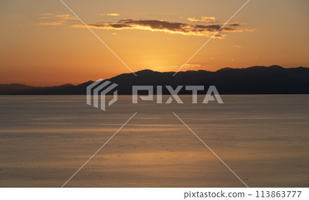 琵琶湖日落後的景色 113863777