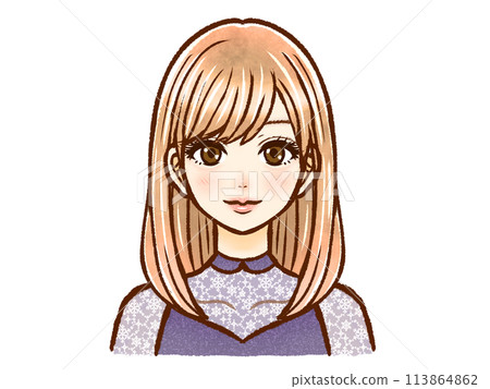 Illustration material of an adult woman with long blonde hair wearing see-through clothing Illustration material of an adult woman with long blonde hair wearing see-through clothing 113864862
