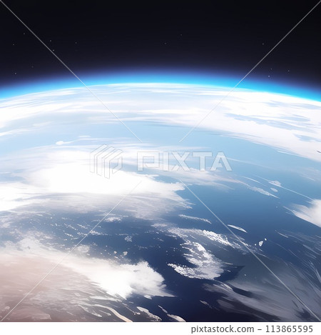 從太空看地球上部的插圖 113865595