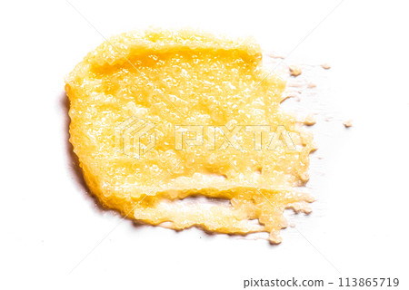 Yellow sugar scrub smudge swatch 113865719