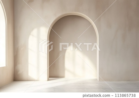 Minimalist Arched Architecture in Earth Tones Minimalist Arched Architecture in Earth Tones 113865738
