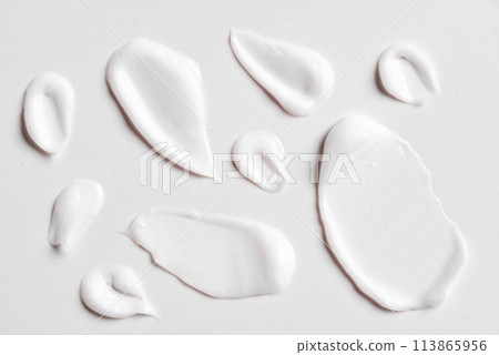 White cosmetic cream smudge swatch pattern 113865956