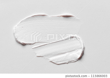 White cosmetic cream smudge swatch pattern White cosmetic cream smudge swatch pattern 113866003
