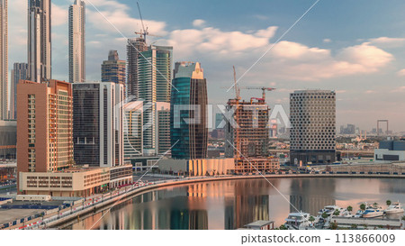 The rhythm of the city of Dubai aerial timelapse The rhythm of the city of Dubai aerial timelapse 113866009