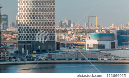 The rhythm of the city of Dubai aerial timelapse 113866035