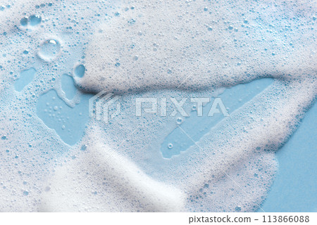 Face cleansing mousse of shampoo foam texture 113866088