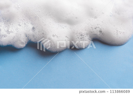 Face cleansing mousse of shampoo foam texture 113866089