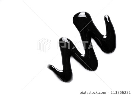 Black cosmetic gel sample Black cosmetic gel sample 113866221