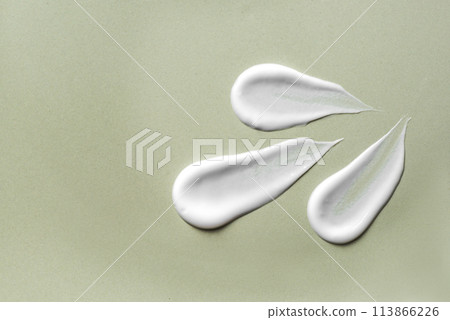 White swatches of skin care product White swatches of skin care product 113866226