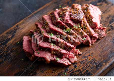 Corned beef traditional Irish recipe for Saint Patricks day 113866703