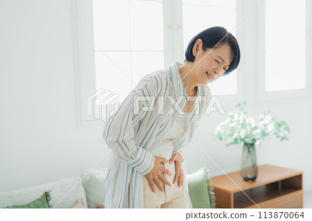 A middle-aged woman in poor health A middle-aged woman in poor health 113870064