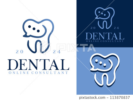 dental online consultant logo vector illustration design 113870837
