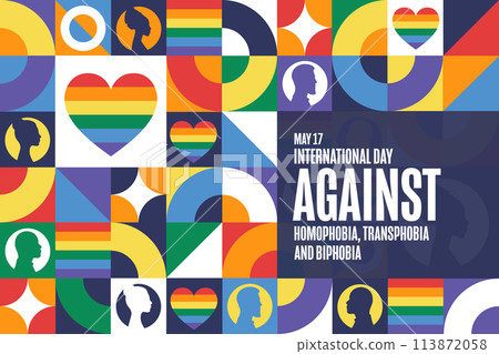 International Day Against Homophobia, Transphobia and Biphobia. May 17. Holiday concept. Template 113872058