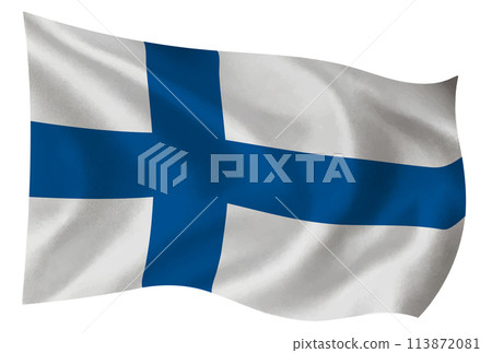 Finland country flag world icon 113872081
