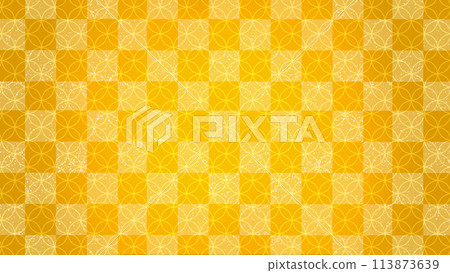 日式格紋圖案+景泰藍金箔16:9 113873639