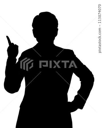 男性剪影點 男性剪影點 113874070