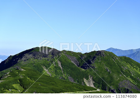 從Norikura山，山的早晨視圖 113874080