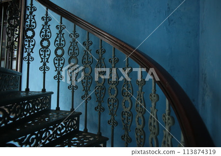 Georgetown Blue Mansion Stairs 113874319