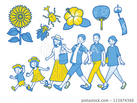 Family outing in summer 113874388