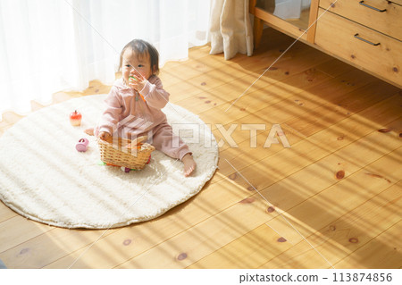 Baby playing with toys 113874856