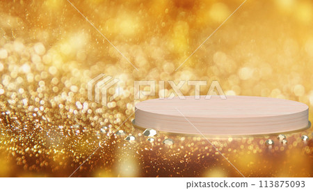 The wood podium for advertising or commercial concept 3d rendering. The wood podium for advertising or commercial concept 3d rendering. 113875093