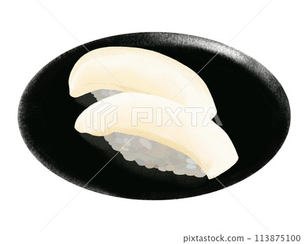 黑盤握壽司（魷魚） 113875100