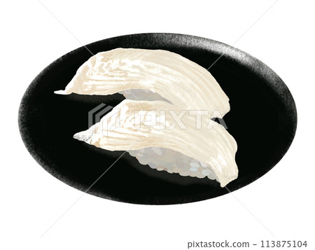 黑盤握壽司（比目魚） 113875104