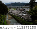 The Tokaido Shinkansen N700A runs through Sekigahara in spring when cherry blossoms are in bloom (Tokaido Shinkansen Maibara - Gifu-Hashima, April 2024) 113875155