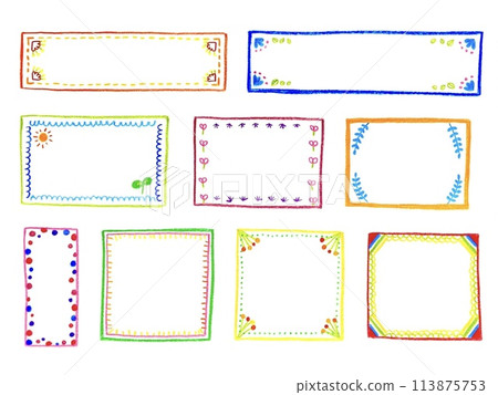 多彩可愛的框架集 113875753