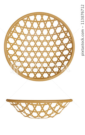 由竹材製成的粗編織漏勺 113876712